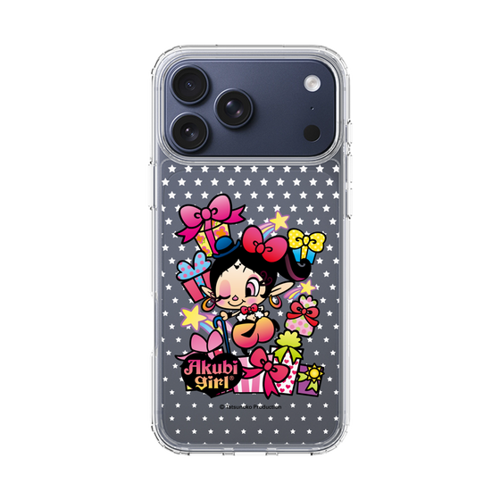 スリムプロテクションケース［ アクビガール - プレゼントリボン ］