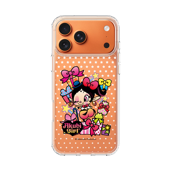 スリムプロテクションケース［ アクビガール - プレゼントリボン ］