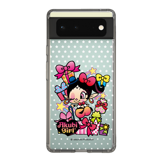 スリムプロテクションケース［ アクビガール - プレゼントリボン ］