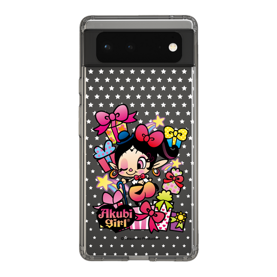 スリムプロテクションケース［ アクビガール - プレゼントリボン ］