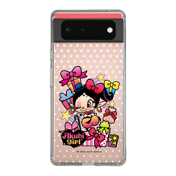 スリムプロテクションケース［ アクビガール - プレゼントリボン ］