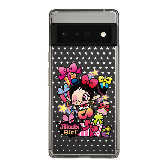 スリムプロテクションケース［ アクビガール - プレゼントリボン ］
