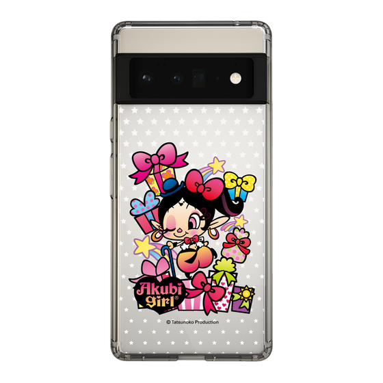 スリムプロテクションケース［ アクビガール - プレゼントリボン ］