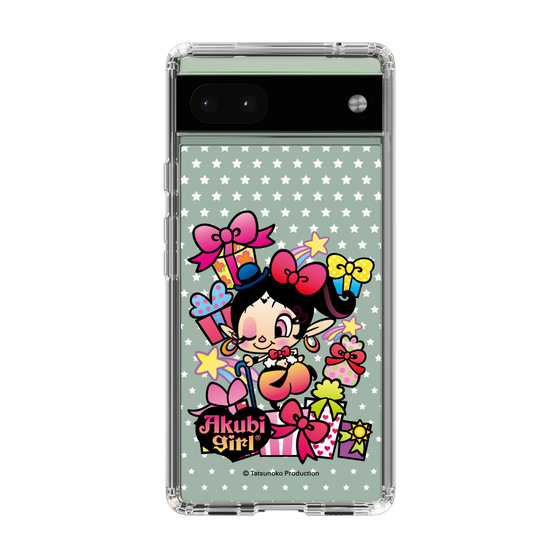 スリムプロテクションケース［ アクビガール - プレゼントリボン ］