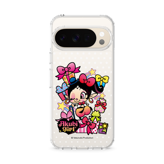 スリムプロテクションケース［ アクビガール - プレゼントリボン ］