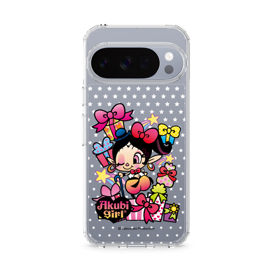 スリムプロテクションケース［ アクビガール - プレゼントリボン ］