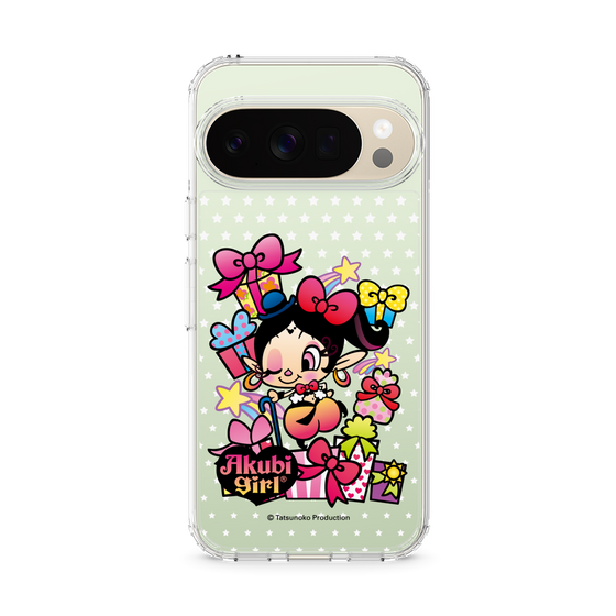 スリムプロテクションケース［ アクビガール - プレゼントリボン ］