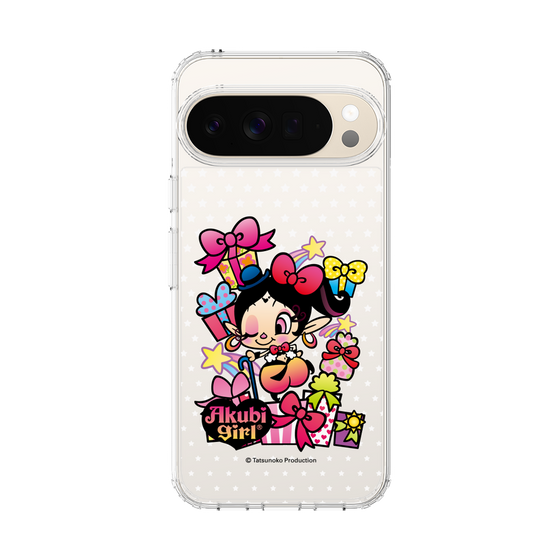 スリムプロテクションケース［ アクビガール - プレゼントリボン ］