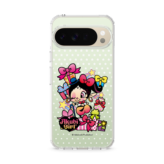 スリムプロテクションケース［ アクビガール - プレゼントリボン ］