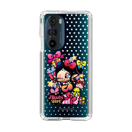 スリムプロテクションケース［ アクビガール - プレゼントリボン ］