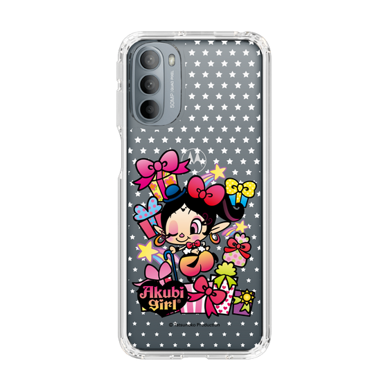 スリムプロテクションケース［ アクビガール - プレゼントリボン ］