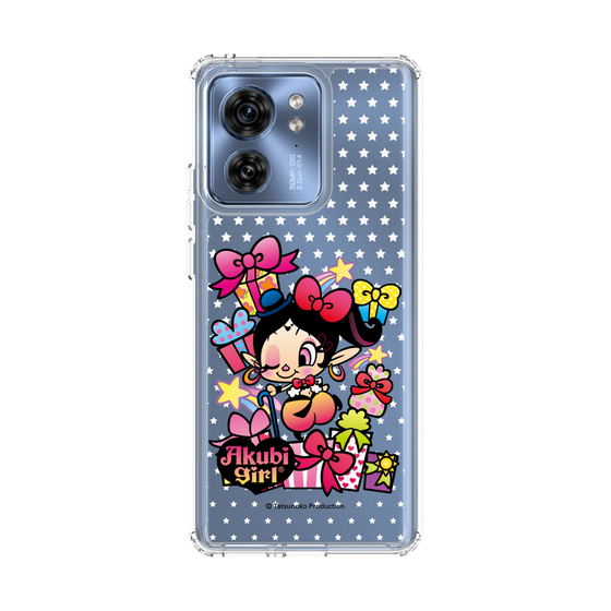 スリムプロテクションケース［ アクビガール - プレゼントリボン ］