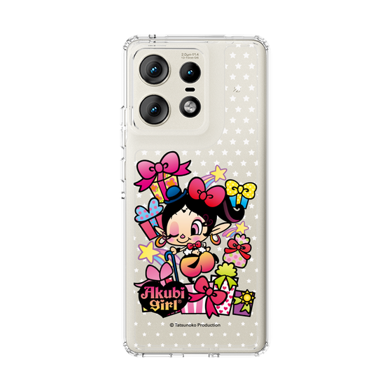スリムプロテクションケース［ アクビガール - プレゼントリボン ］