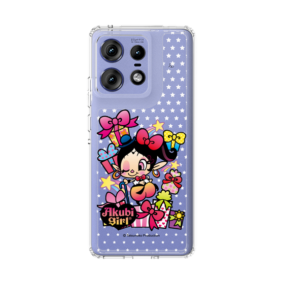 スリムプロテクションケース［ アクビガール - プレゼントリボン ］
