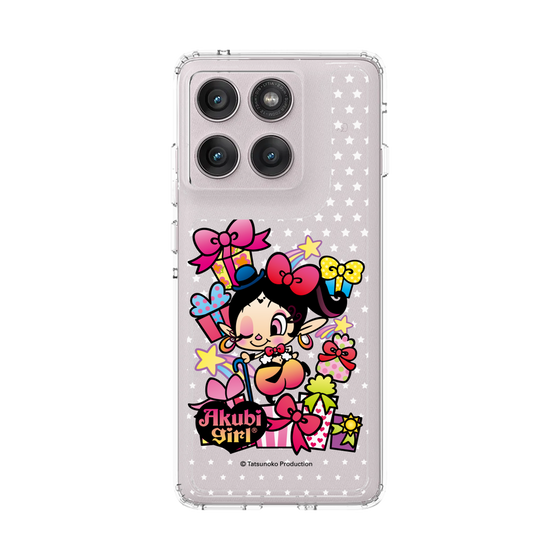 スリムプロテクションケース［ アクビガール - プレゼントリボン ］