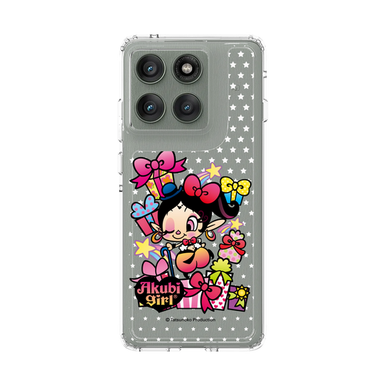 スリムプロテクションケース［ アクビガール - プレゼントリボン ］