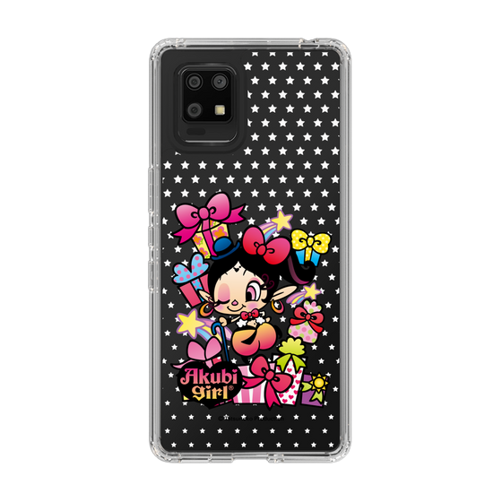 スリムプロテクションケース［ アクビガール - プレゼントリボン ］