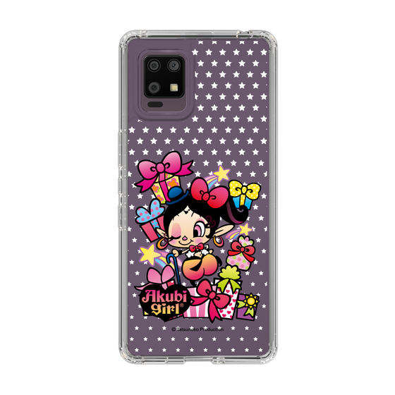 スリムプロテクションケース［ アクビガール - プレゼントリボン ］