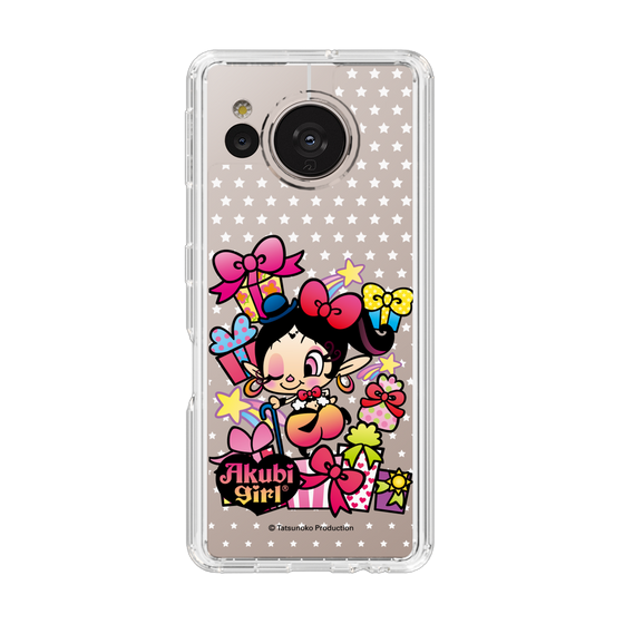 スリムプロテクションケース［ アクビガール - プレゼントリボン ］