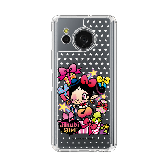 スリムプロテクションケース［ アクビガール - プレゼントリボン ］