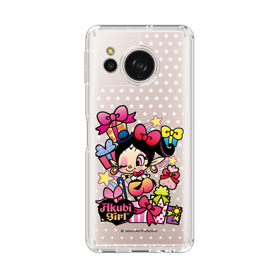 スリムプロテクションケース［ アクビガール - プレゼントリボン ］