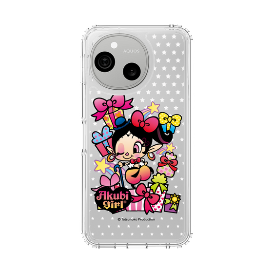 スリムプロテクションケース［ アクビガール - プレゼントリボン ］