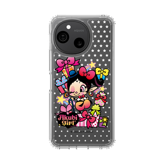 スリムプロテクションケース［ アクビガール - プレゼントリボン ］