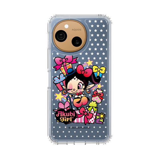 スリムプロテクションケース［ アクビガール - プレゼントリボン ］