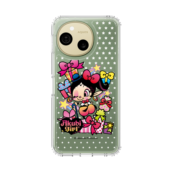 スリムプロテクションケース［ アクビガール - プレゼントリボン ］