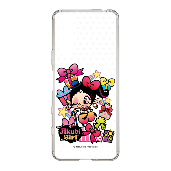 スリムプロテクションケース［ アクビガール - プレゼントリボン ］