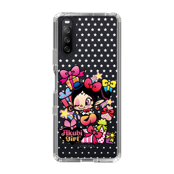 スリムプロテクションケース［ アクビガール - プレゼントリボン ］