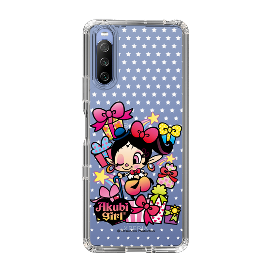 スリムプロテクションケース［ アクビガール - プレゼントリボン ］