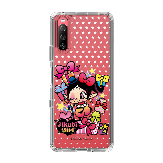 スリムプロテクションケース［ アクビガール - プレゼントリボン ］