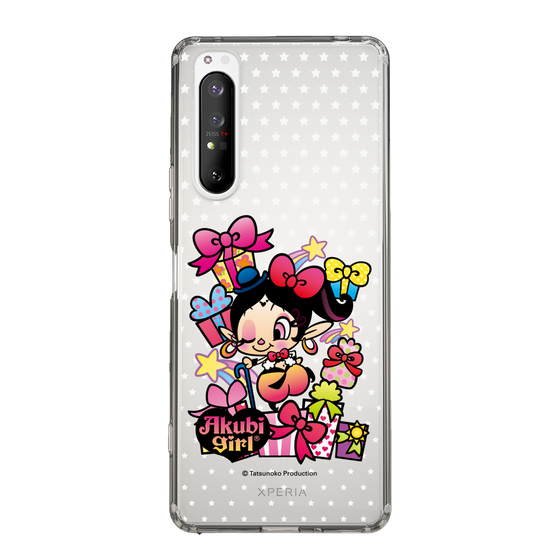 スリムプロテクションケース［ アクビガール - プレゼントリボン ］
