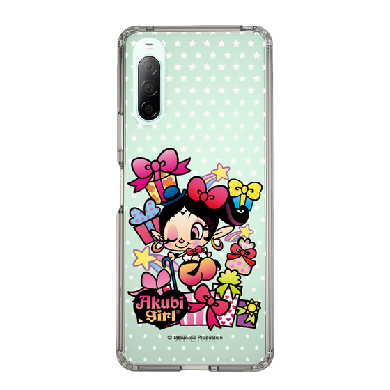 スリムプロテクションケース［ アクビガール - プレゼントリボン ］