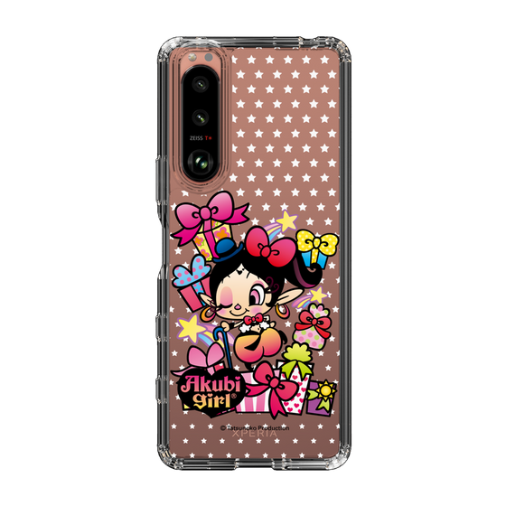 スリムプロテクションケース［ アクビガール - プレゼントリボン ］