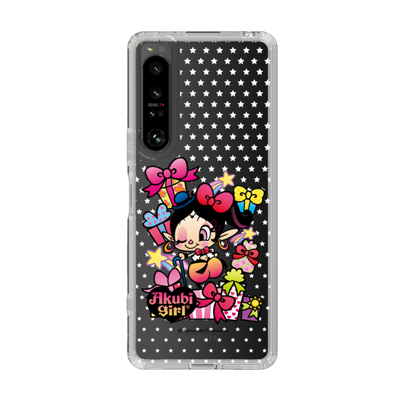 スリムプロテクションケース［ アクビガール - プレゼントリボン ］