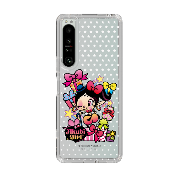 スリムプロテクションケース［ アクビガール - プレゼントリボン ］