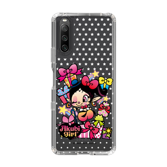 スリムプロテクションケース［ アクビガール - プレゼントリボン ］