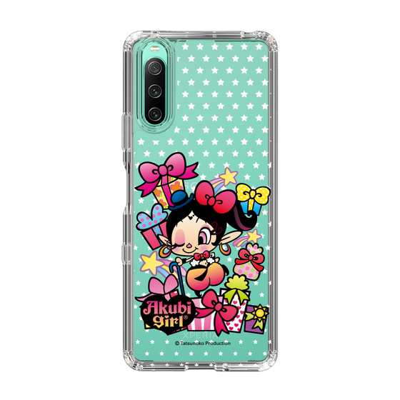 スリムプロテクションケース［ アクビガール - プレゼントリボン ］