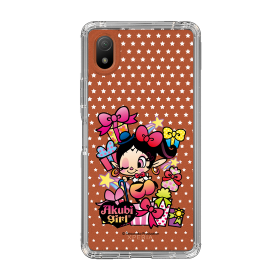 スリムプロテクションケース［ アクビガール - プレゼントリボン ］