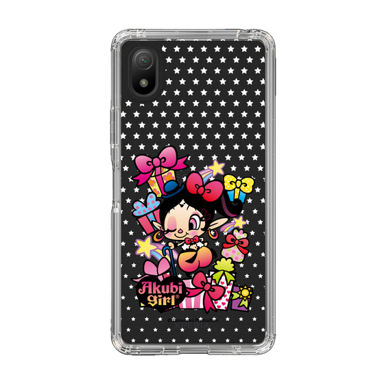 スリムプロテクションケース［ アクビガール - プレゼントリボン ］