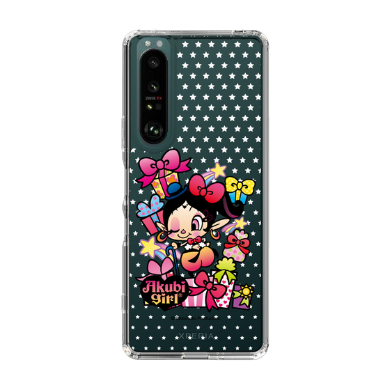スリムプロテクションケース［ アクビガール - プレゼントリボン ］