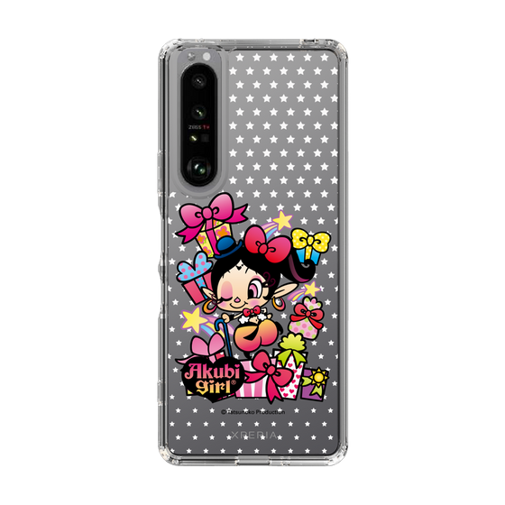 スリムプロテクションケース［ アクビガール - プレゼントリボン ］