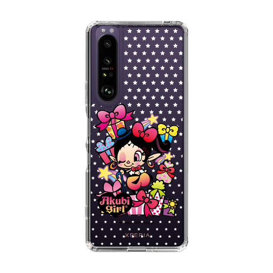 スリムプロテクションケース［ アクビガール - プレゼントリボン ］