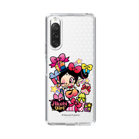 スリムプロテクションケース［ アクビガール - プレゼントリボン ］