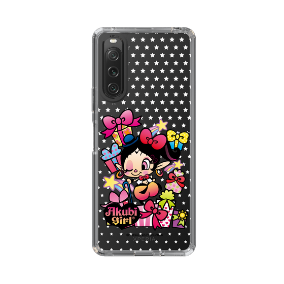 スリムプロテクションケース［ アクビガール - プレゼントリボン ］
