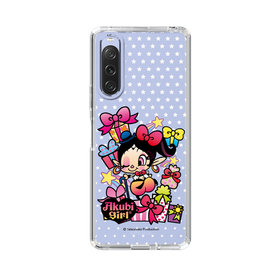 スリムプロテクションケース［ アクビガール - プレゼントリボン ］