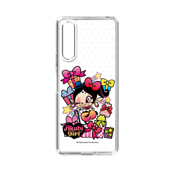 スリムプロテクションケース［ アクビガール - プレゼントリボン ］