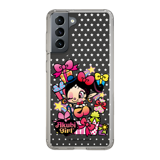 スリムプロテクションケース［ アクビガール - プレゼントリボン ］